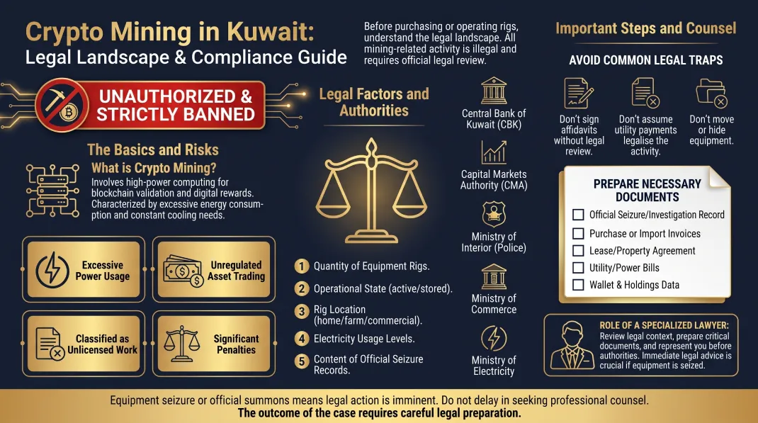 Cryptocurrency mining in Kuwait and the risks of operating mining equipment