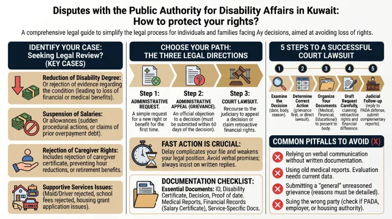 Guide to Kuwait Disability Affairs Lawsuits and grievances against Authority decisions 